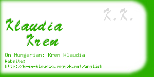 klaudia kren business card